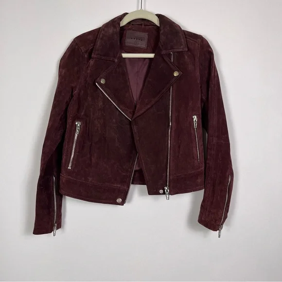Blank NYC Brown Merlot Suede 💯 leather Jacket in Women’s sz Small - Picture 3 of 12